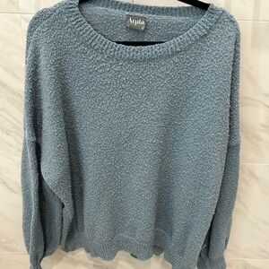 Arula Cozy Blue Crew Neck Sweater